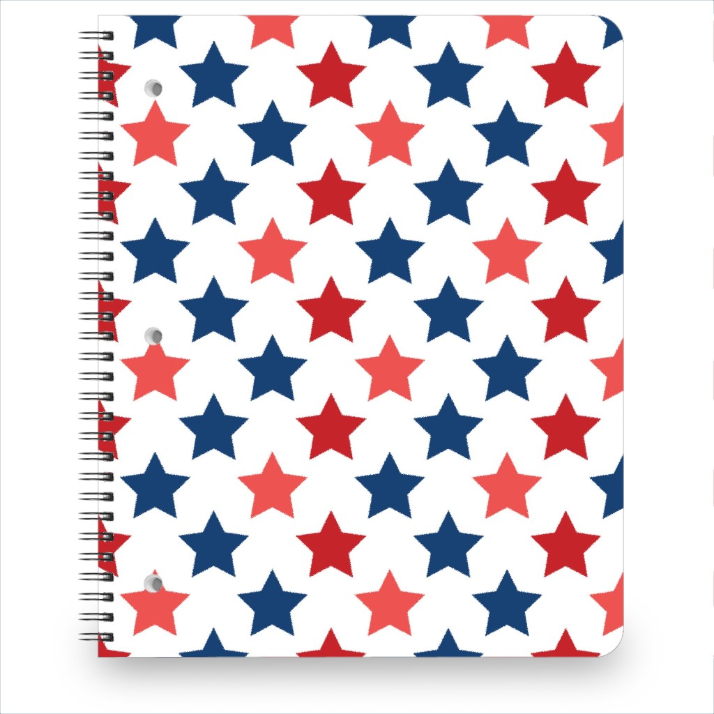 American Stars Notebook, 8.5x11, Multicolor