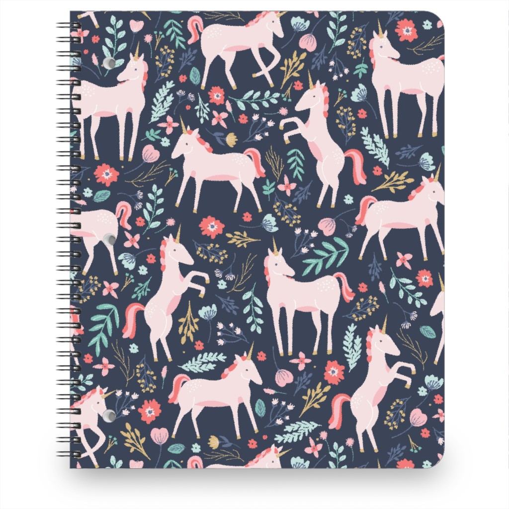 Unicorn Fields Notebook, 8.5x11, Multicolor