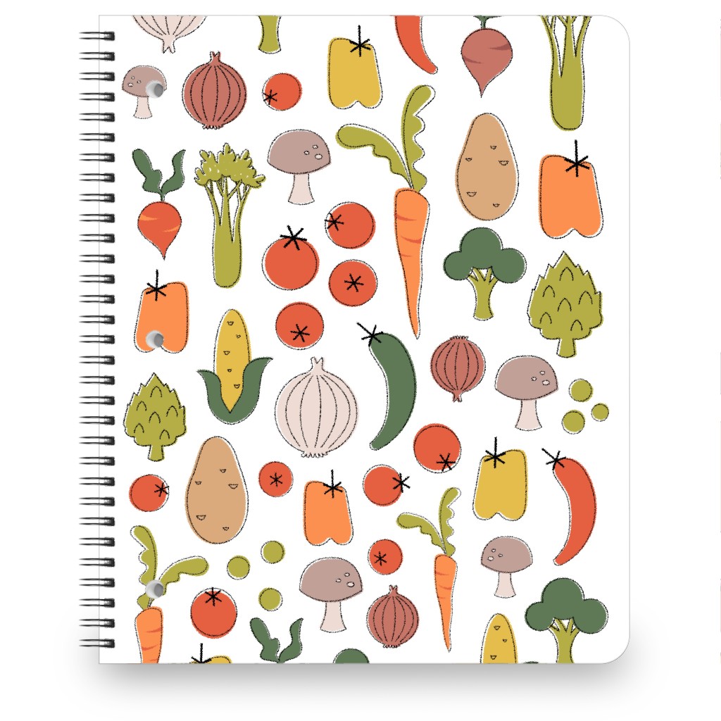 Farmers Market Vegetables - Multi Notebook, 8.5x11, Multicolor
