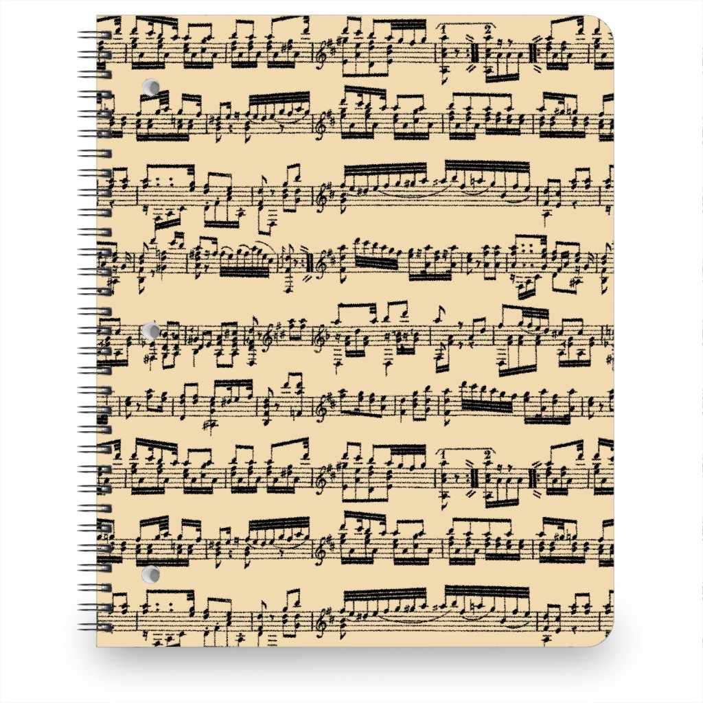 Sheet Music Notebook, 8.5x11, Yellow, Champagne