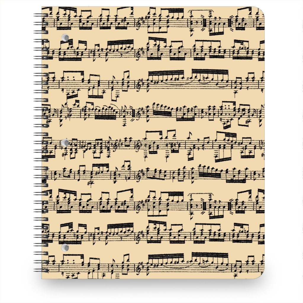 Sheet Music Notebook, 8.5x11, Yellow