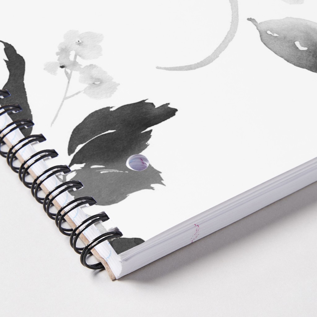 Spring Beginning - Black and White Notebook | Shutterfly