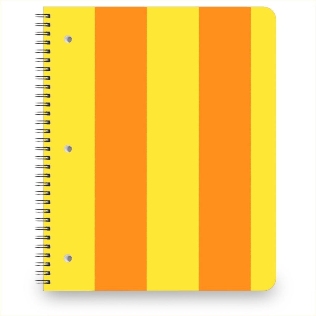 Vertical Stripes Notebook, 8.5x11, Orange