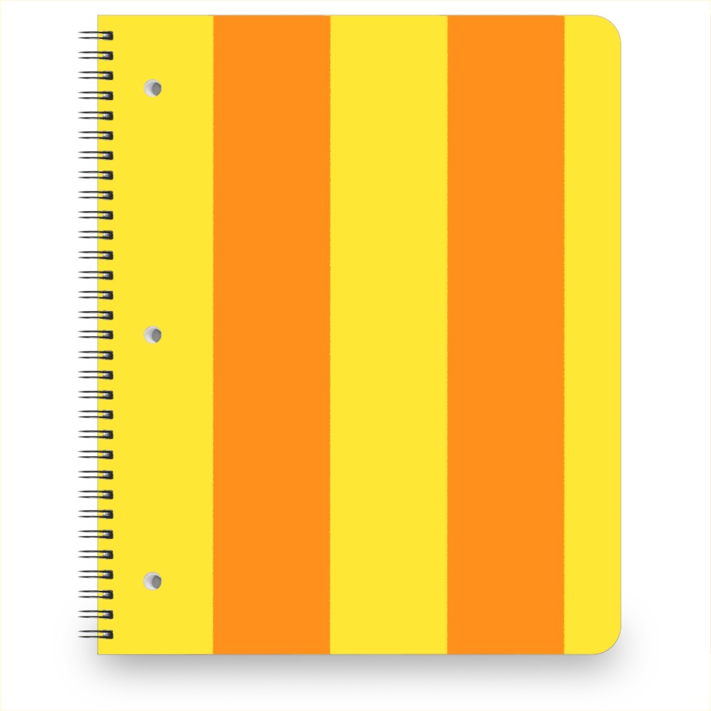Vertical Stripes Notebook, 8.5x11, Orange, Orange