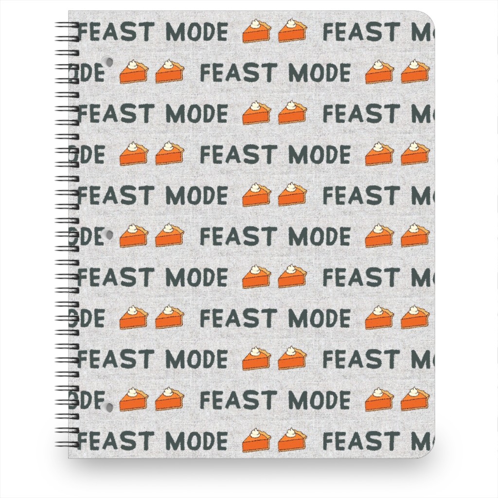 Feast Mode - Nandor Olive Notebook, 8.5x11, Gray, Gray