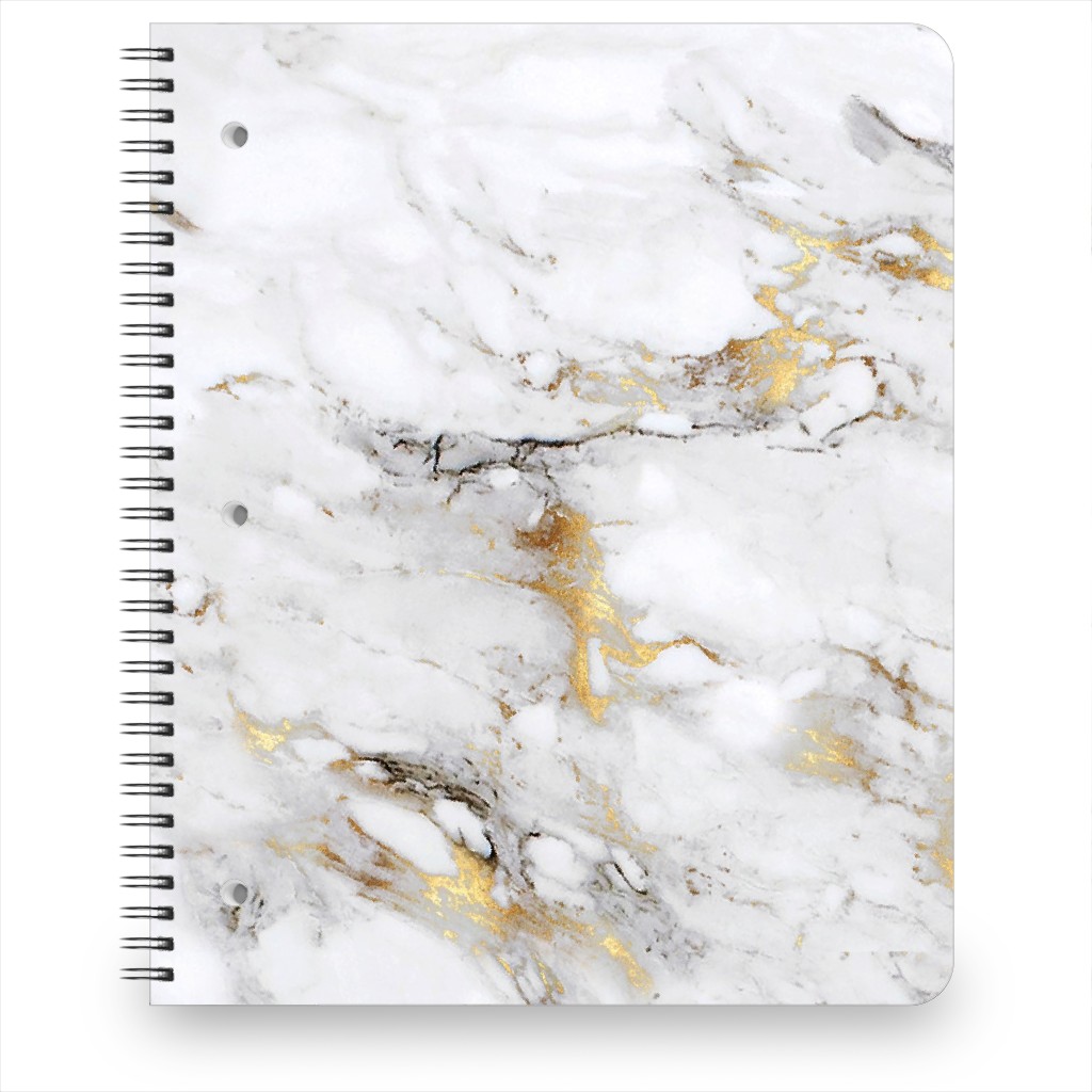 Gilded Marble - Gray Notebook, 8.5x11, Gray