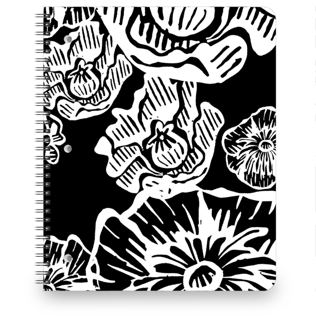 Poppy Arty Notebook, 8.5x11, Black, Black
