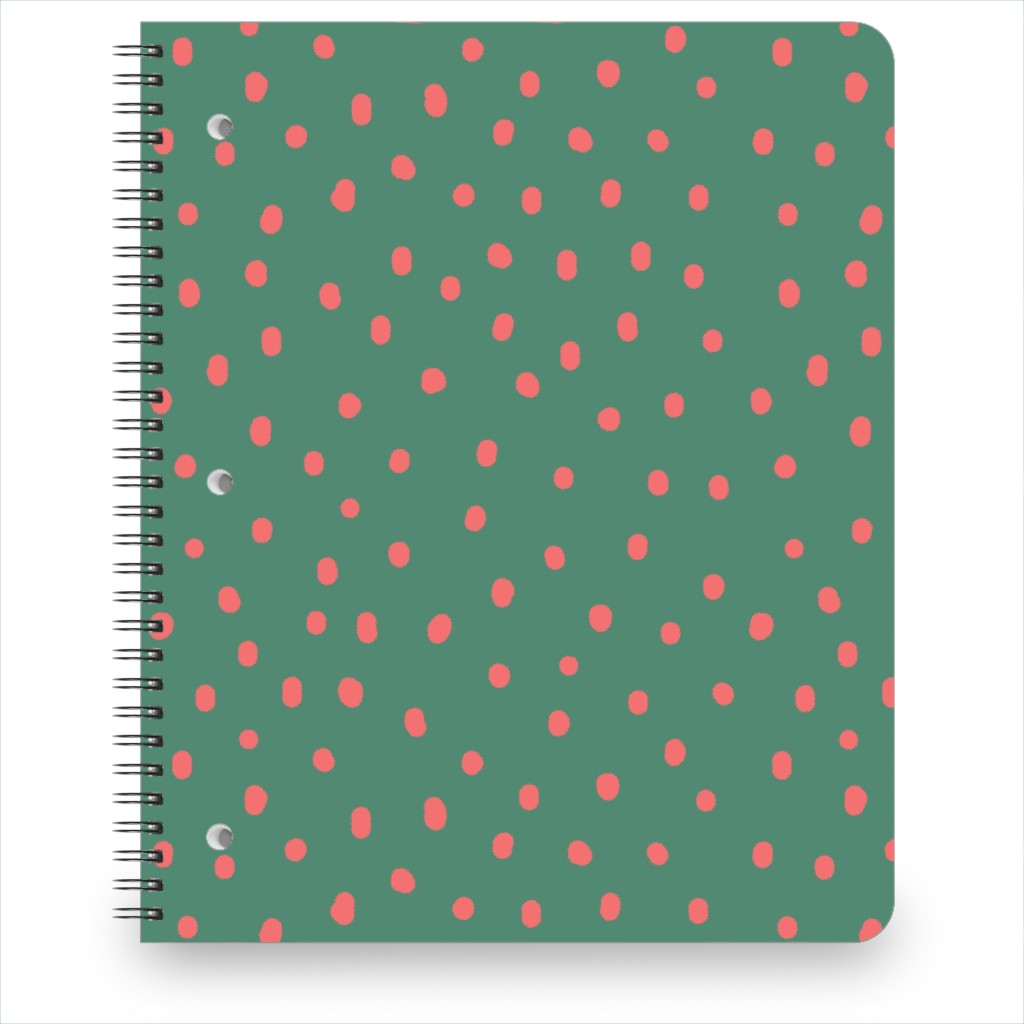 It's Snowing Notebook, 8.5x11, Green