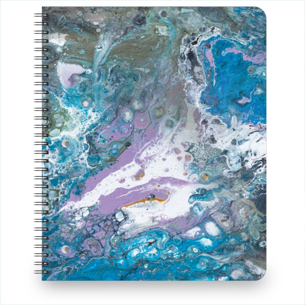 Flow Painting - Blue Notebook, 8.5x11, Blue