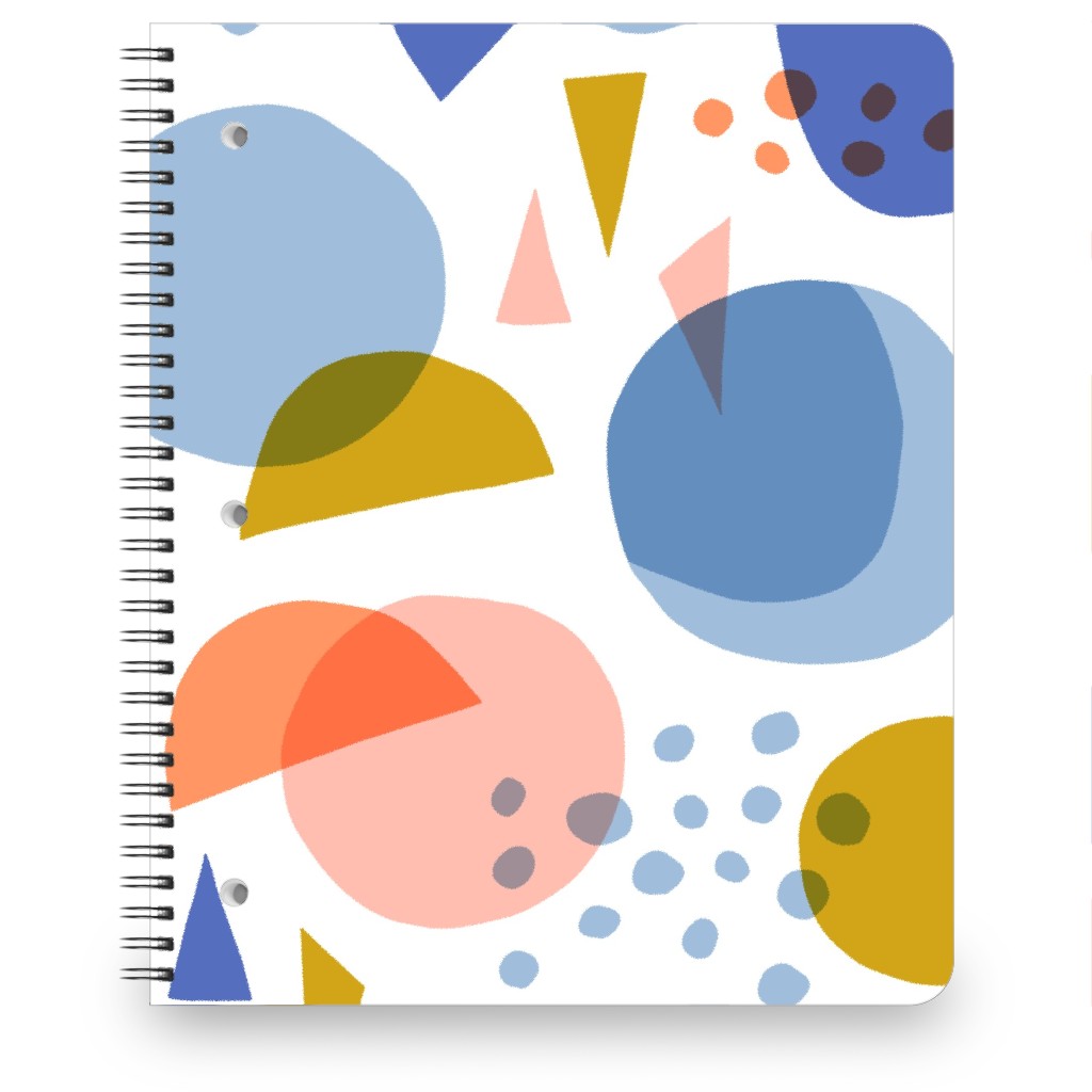 Abstract Circles and Triangles - Multi Notebook, 8.5x11, Multicolor