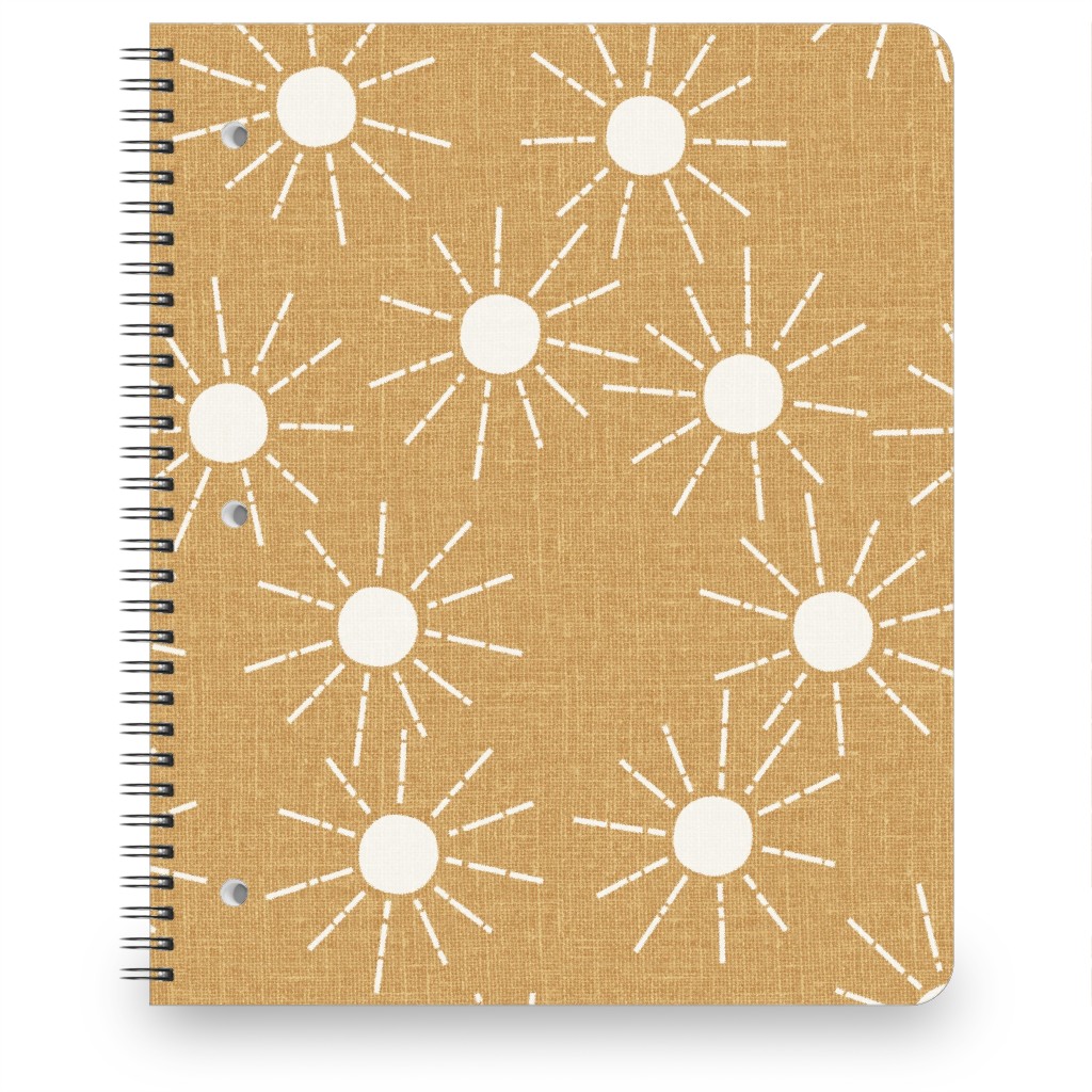 Summer Sunshine - Mustard Yellow Notebook, 8.5x11, Yellow