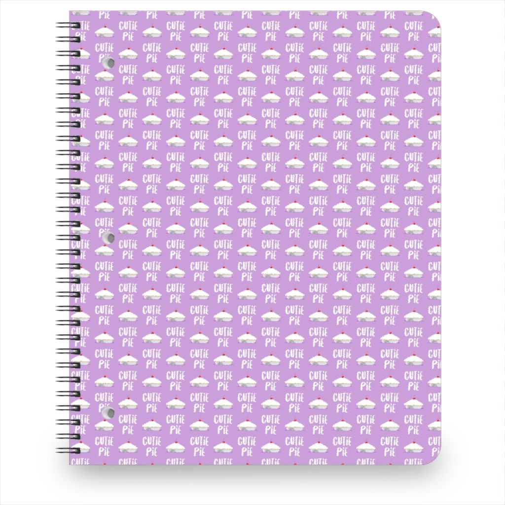 Cutie Pie - Purple Notebook, 8.5x11, Purple