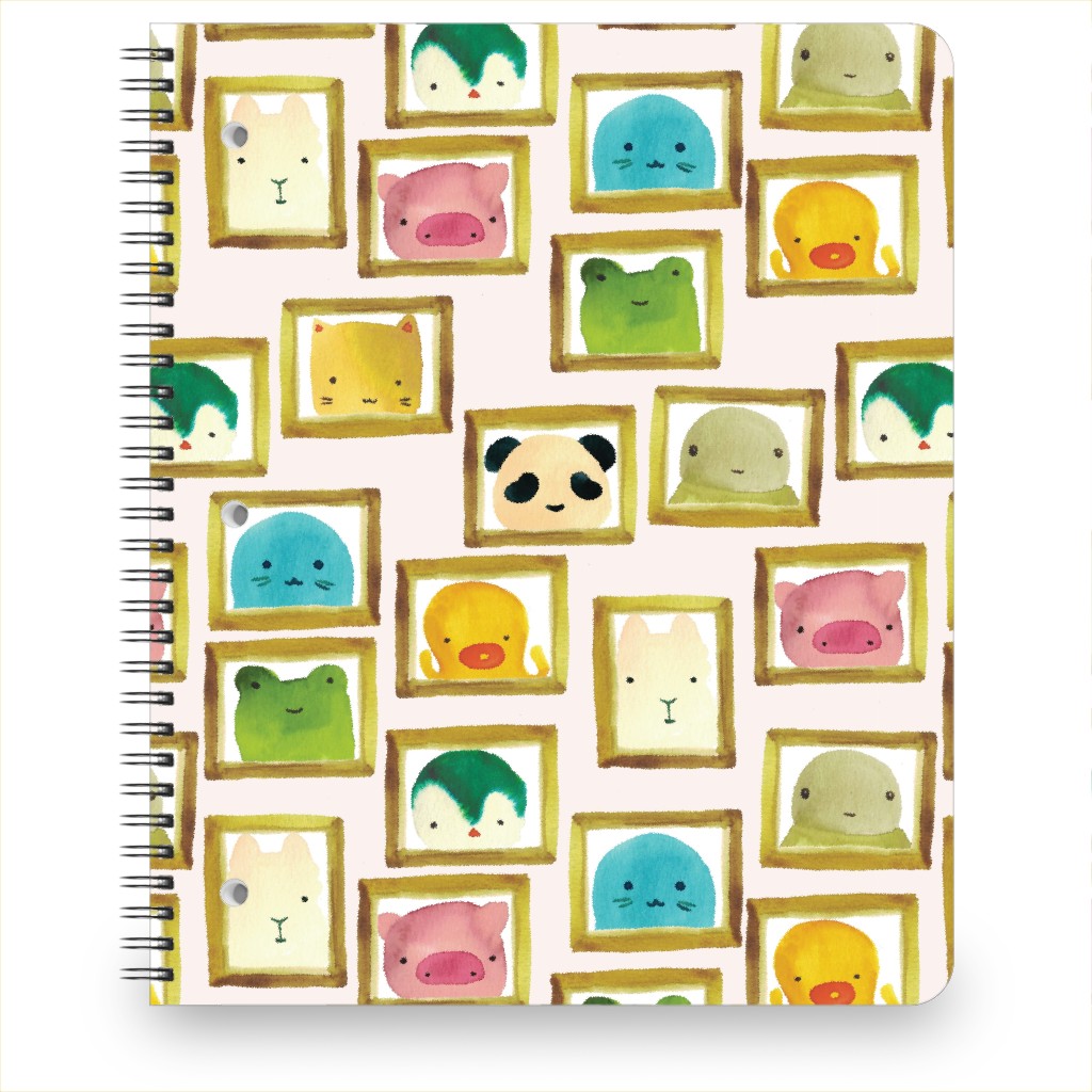 Animal Portraits - Multi Notebook, 8.5x11, Multicolor