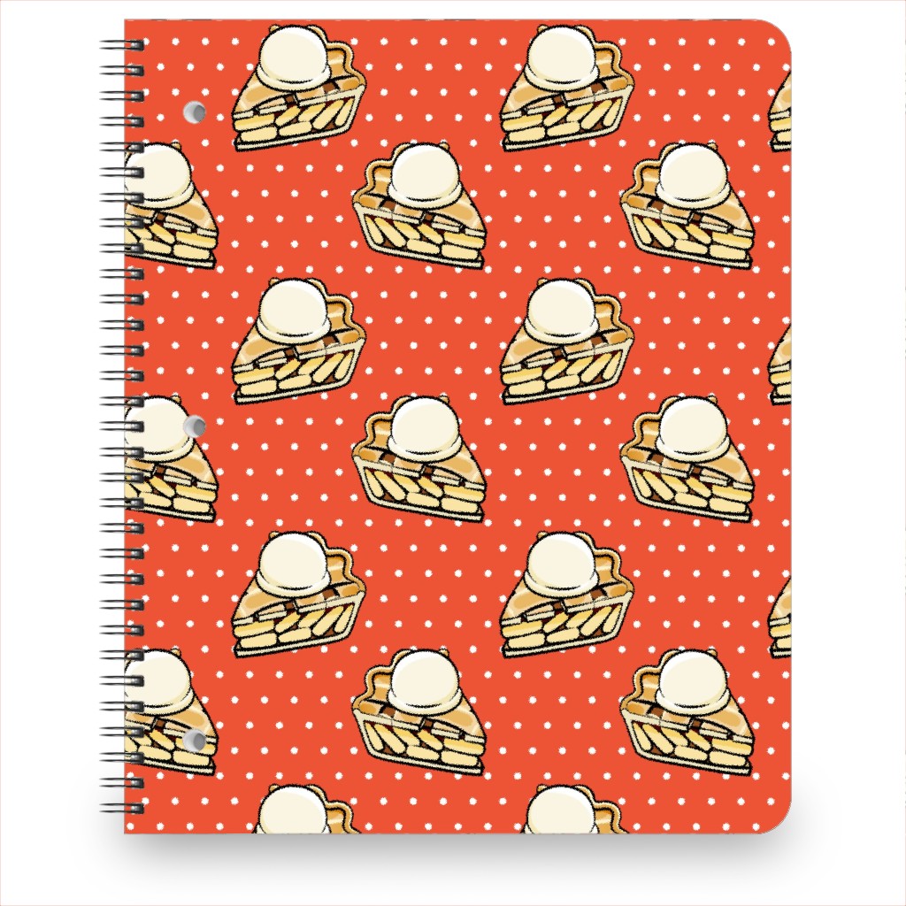 Apple Pie � La Mode - Orange Notebook, 8.5x11, Orange