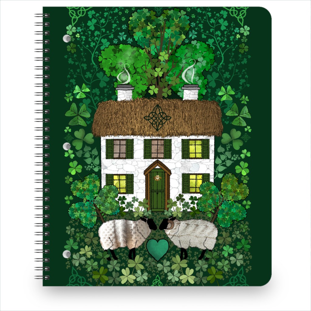 Wee Irish Home Notebook, 8.5x11, Green, Classic Green