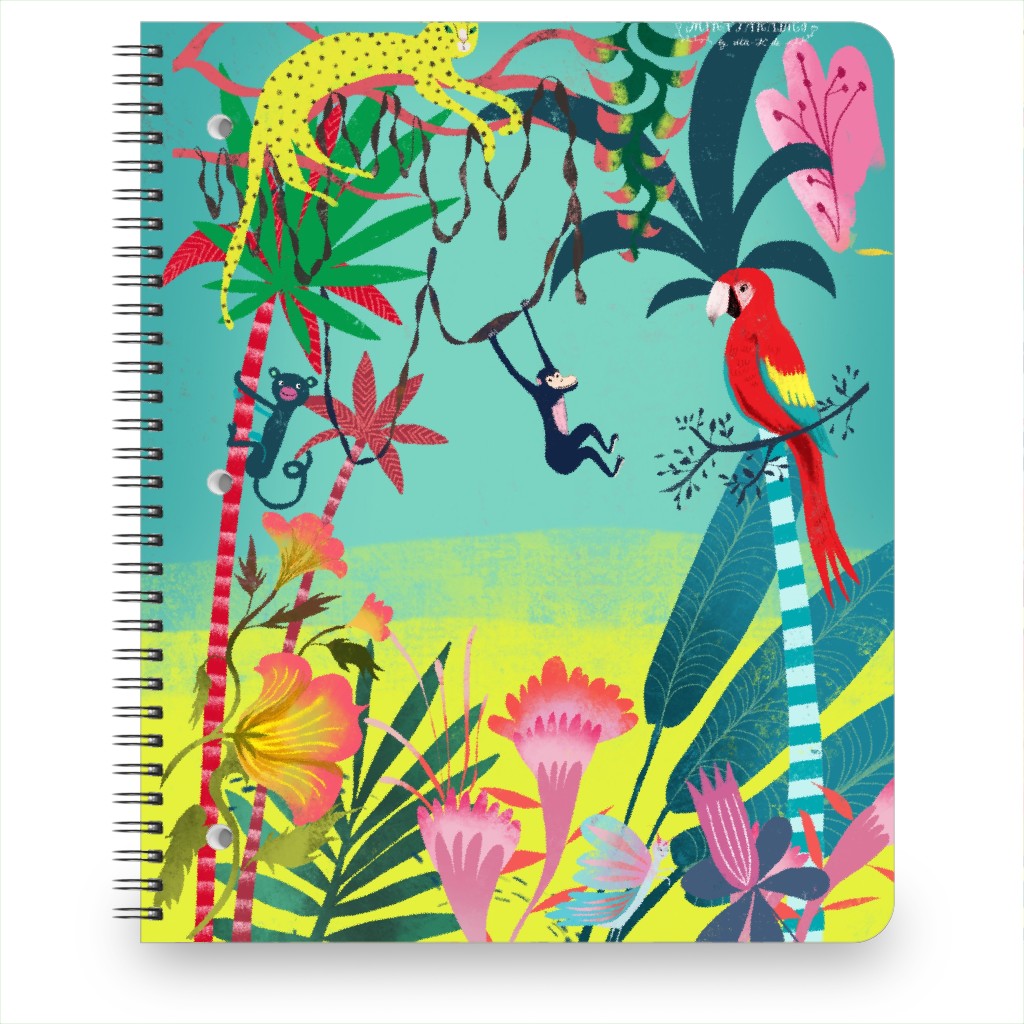 Jungle Animals & Botanical - Multi Notebook, 8.5x11, Multicolor