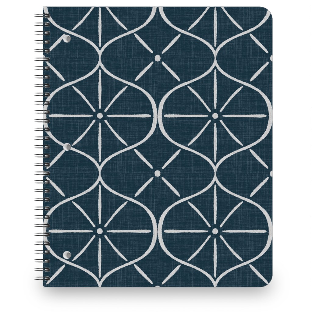 Ovalesque - Blue Notebook, 8.5x11, Blue, True Blue