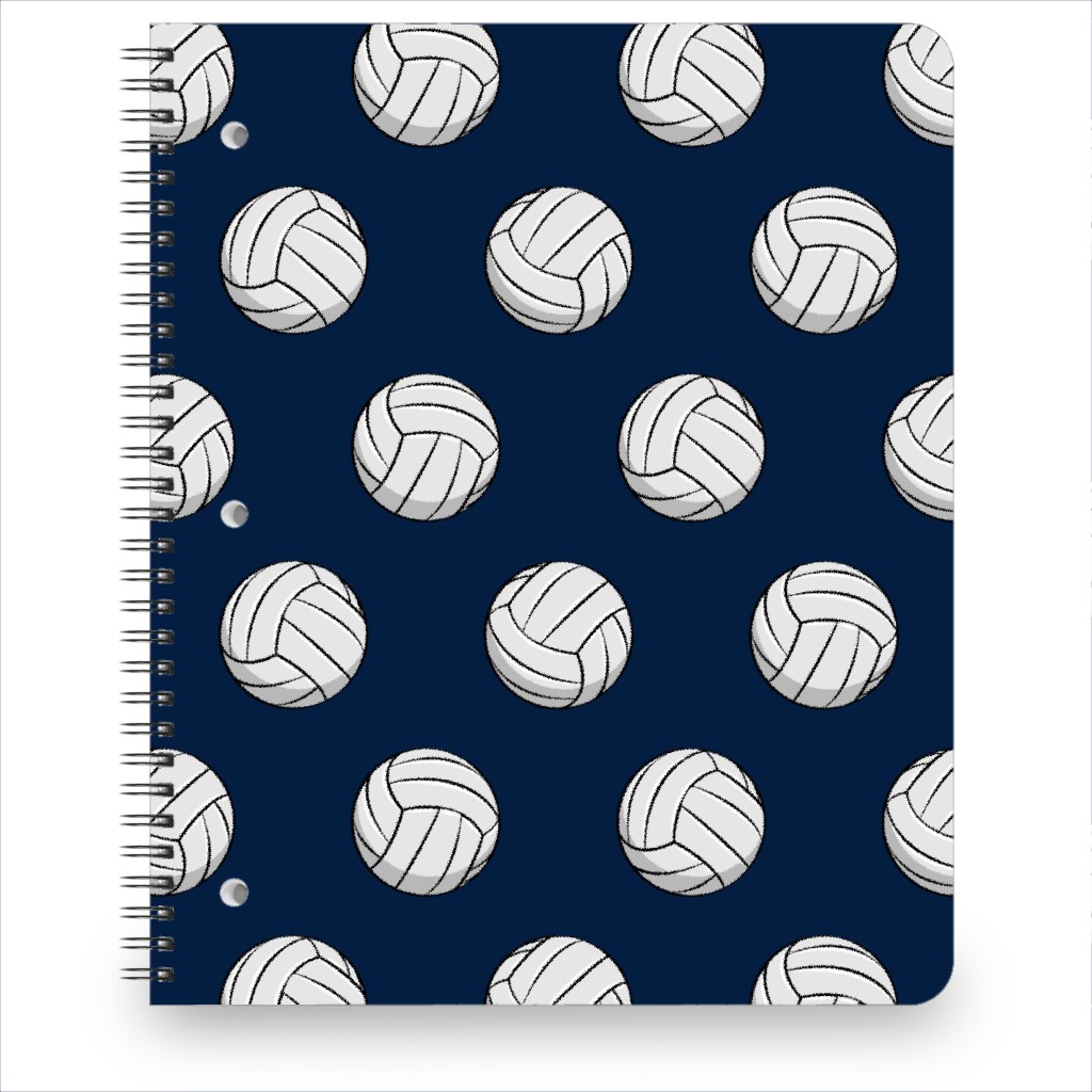 Volleyball - Blue Notebook, 8.5x11, Blue, True Blue