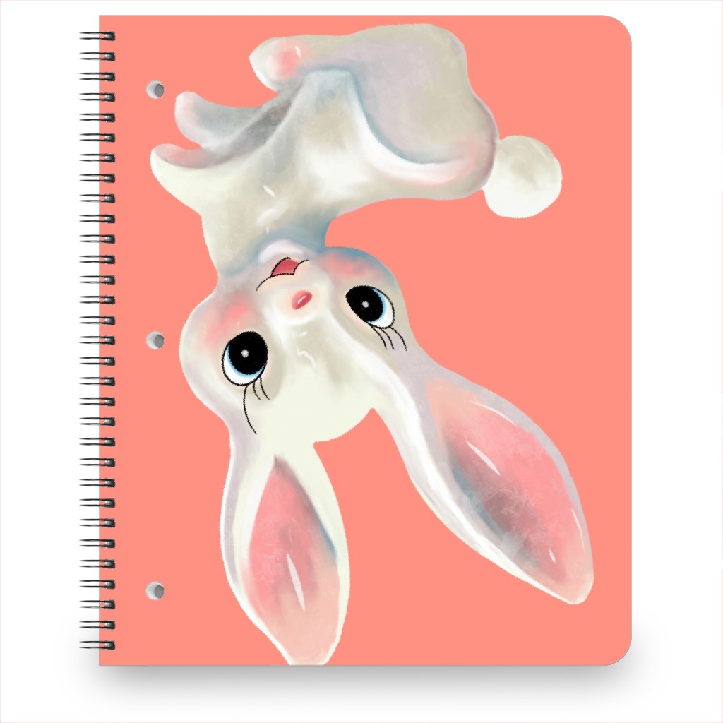 Kitschy White Rabbit - Pink Notebook | Shutterfly