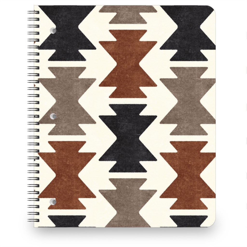 Bohemian Aztec Notebook, 8.5x11, Brown, Chestnut