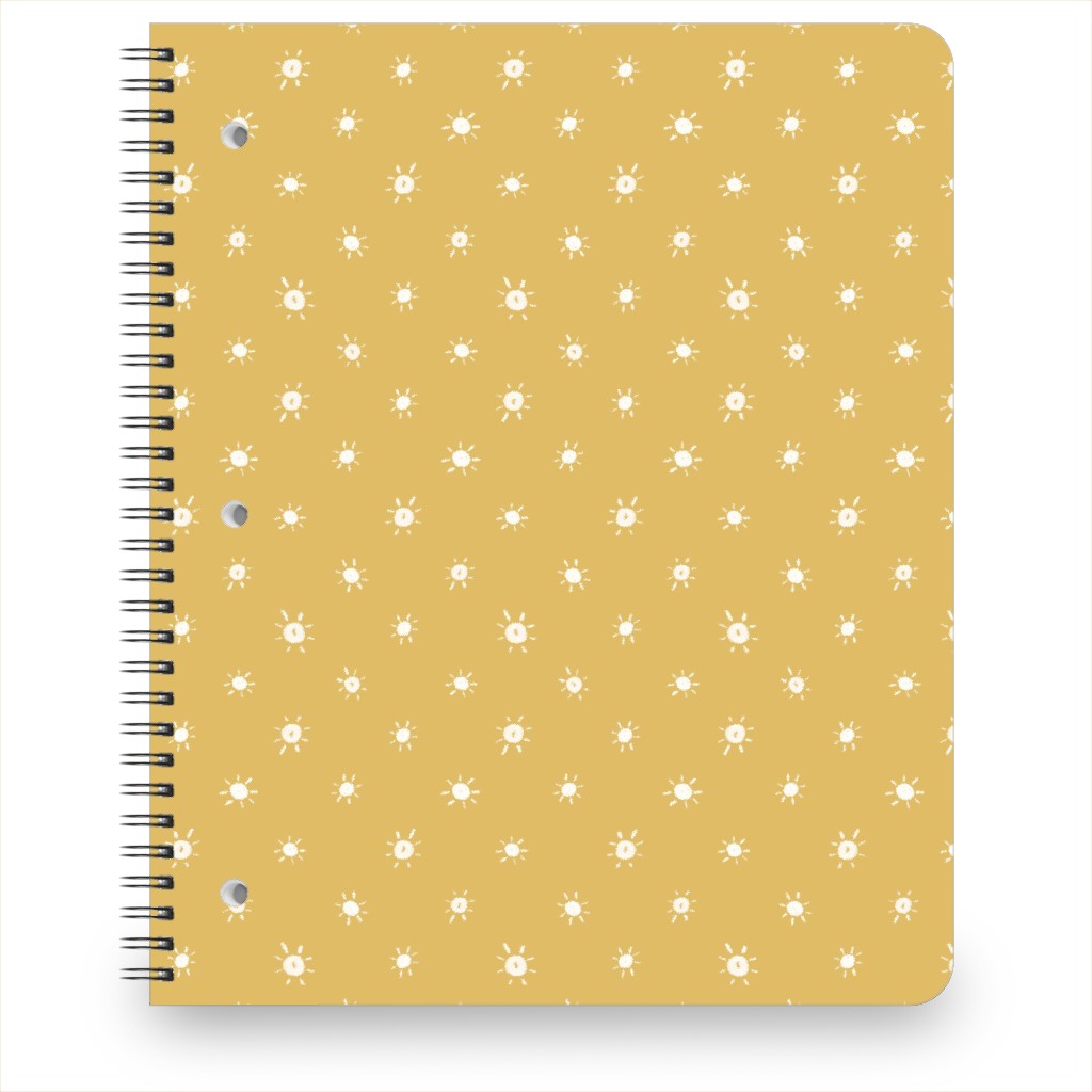 Dotted Suns - Yellow Notebook, 8.5x11, Yellow, Classic Yellow