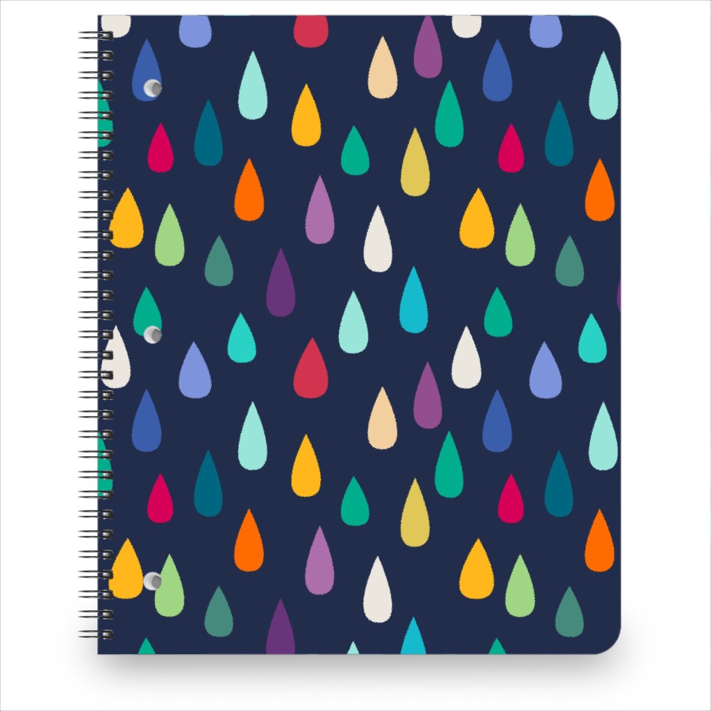 Raindrops - Multi Notebook, 8.5x11, Multicolor