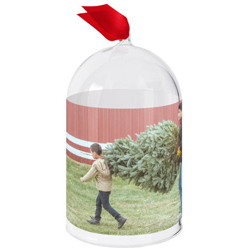 Photo Gallery Glass Cloche Ornament, White, Cloche, white