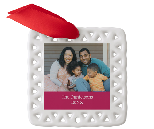 Gallery of One Ceramic Ornament, Multicolor, Square