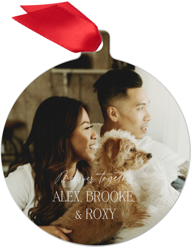 Bold Text Gallery Metal Ornament, Multicolor, Circle