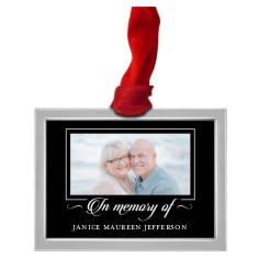 in memory of luxe frame ornament