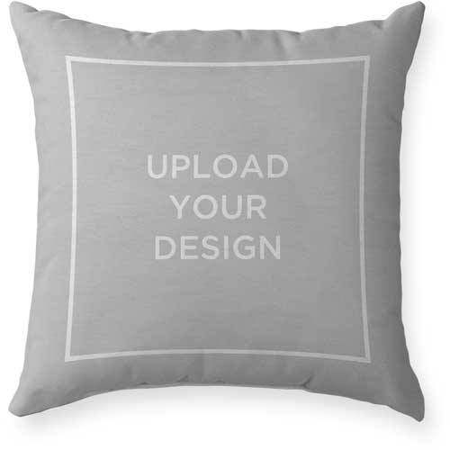 Upload Your Own Design Outdoor Pillow, 18x18, Double Sided, Multicolor