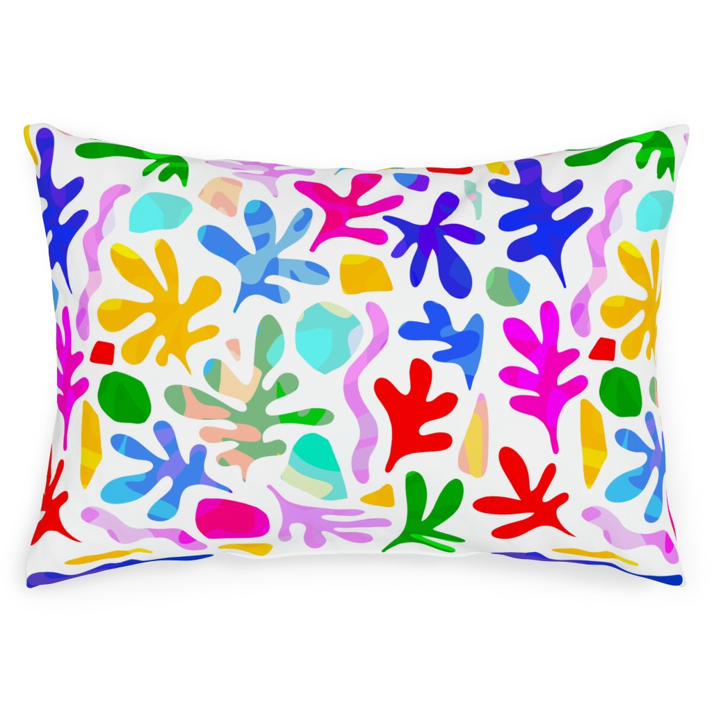 Summer Nature Love Matisse Style - Multi Outdoor Pillow, 14x20, Single Sided, Multicolor