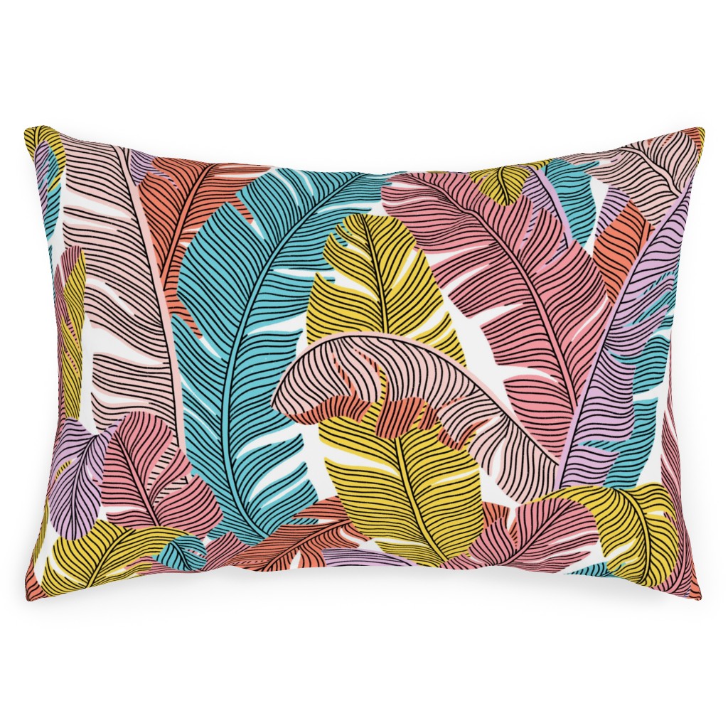 Always on the Bright Side - Multi Outdoor Pillow, 14x20, Single Sided, Multicolor