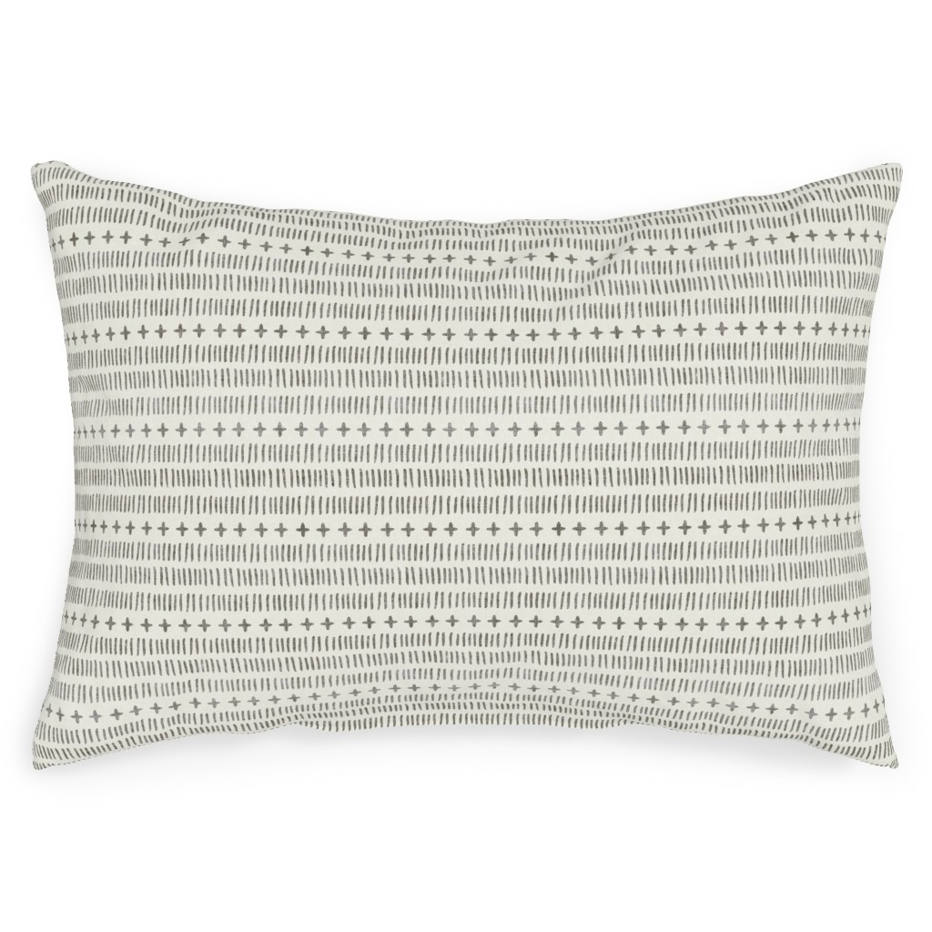 Modern Farmhouse Striped Outdoor Throw Pillow