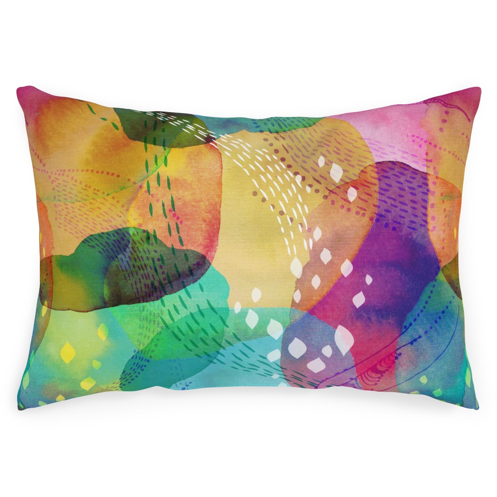 Daydreaming Outdoor Pillow, 14x20, Double Sided, Multicolor