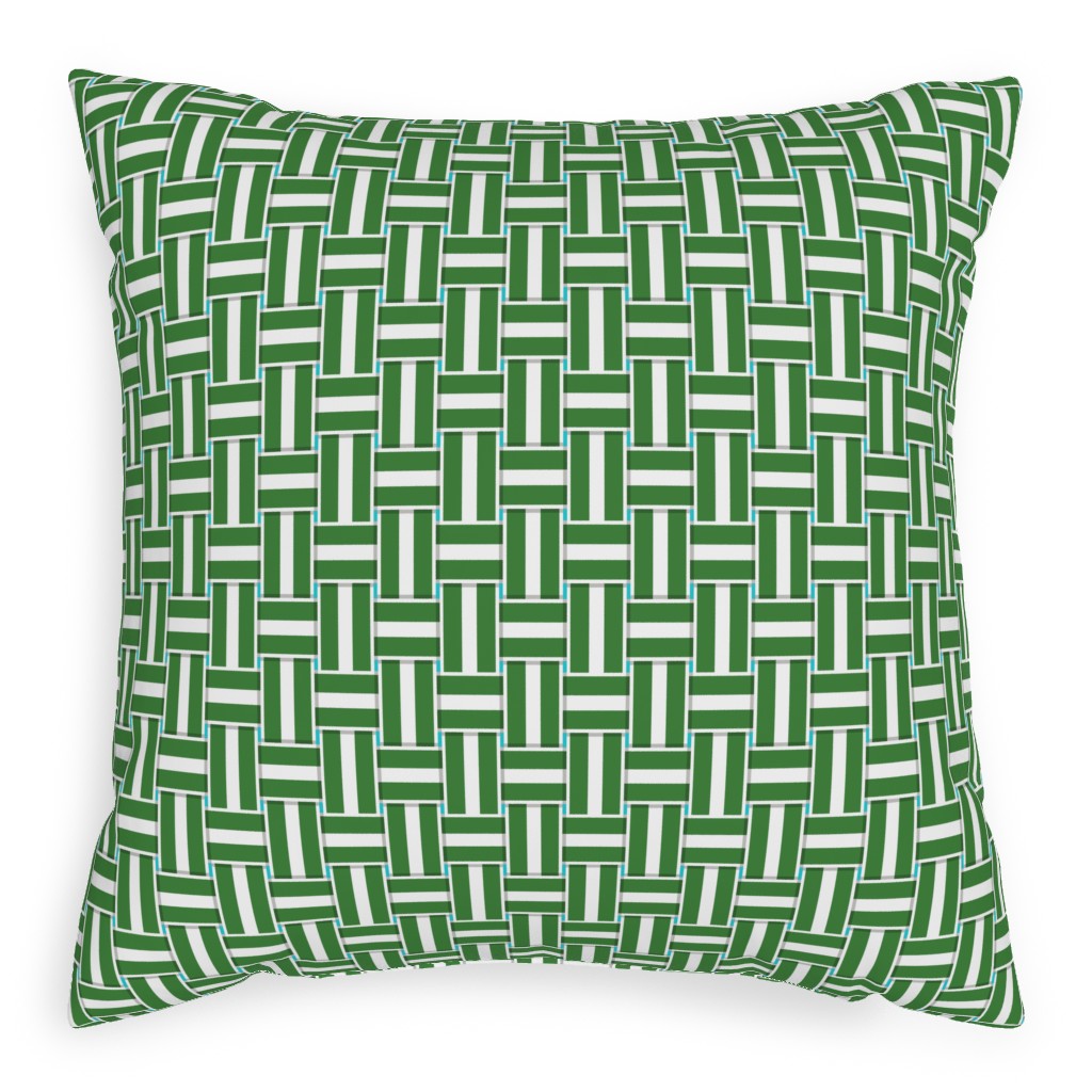 Chaise Lounge - Green Outdoor Pillow, 20x20, Single Sided, Green