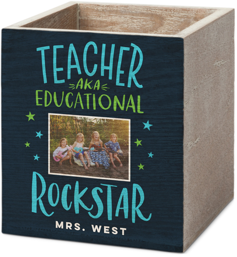 Rockstar Teacher Pen and Pencil Holder, Pen and Pencil Holder, Black