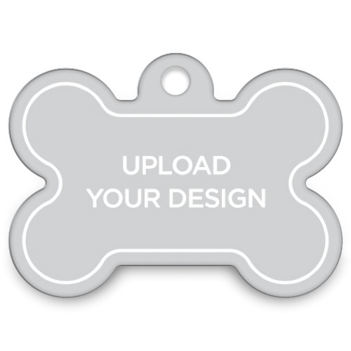 Upload Your Own Design Bone Pet Tag, Multicolor