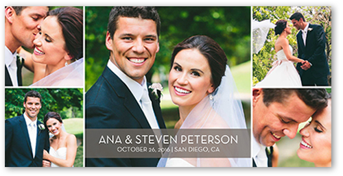Gallery Of Matrimony Wedding Announcement, Brown, 100% Recycled Cardstock , Square