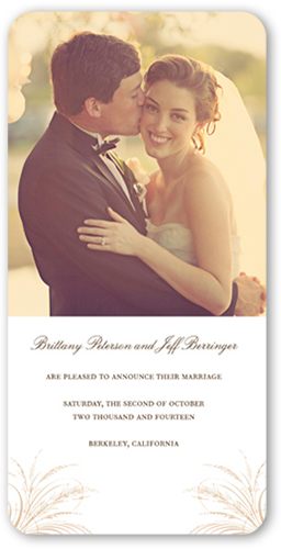 Wedding Announcement Cards With Rustic Charm