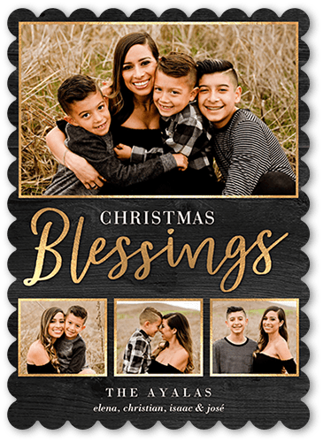Togetherness Holiday Card, Grey, 5x7 Flat, Religious, Signature Smooth Cardstock, Scallop