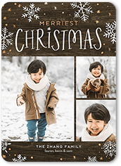 rustic winter holiday card