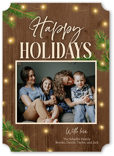 Loving Lights Holiday Card, Brown, 5x7, Holiday, Signature Smooth Cardstock, Ticket