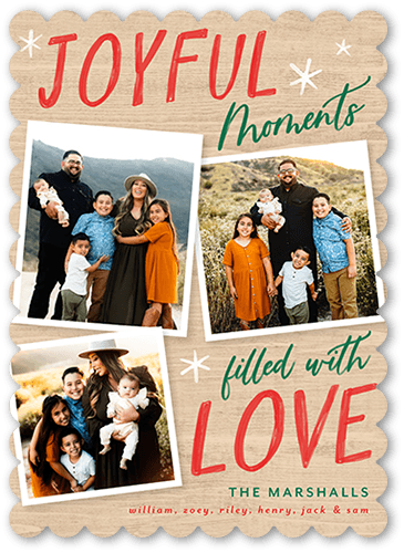 Moving Moments Holiday Card, Brown, 5x7 Flat, Holiday, Signature Smooth Cardstock, Scallop
