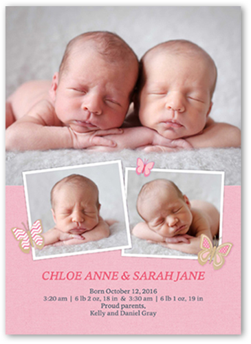 twin girl announcements