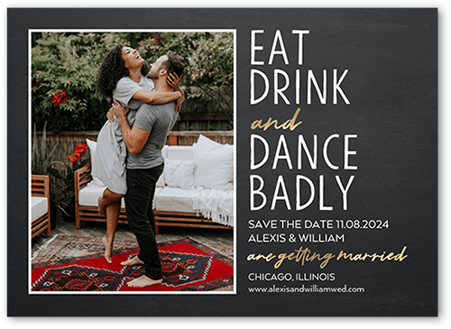 A Merry Moment Save The Date, Grey, 5x7 Flat, 100% Recycled Cardstock , Square