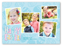 perfect patterned eggs easter card 5x7 photo
