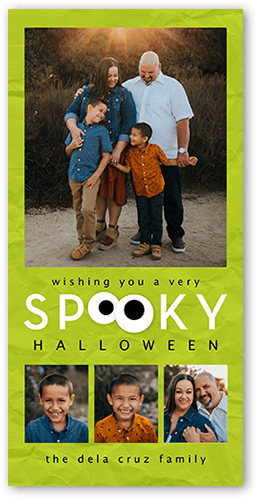 Googly Spooky Halloween Card, Square Corners