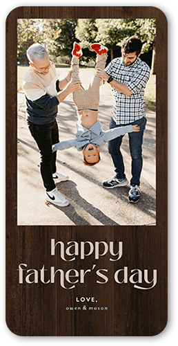Timber Sentiment Father's Day Card, Beige, 4x8 Flat, Signature Smooth Cardstock, Rounded