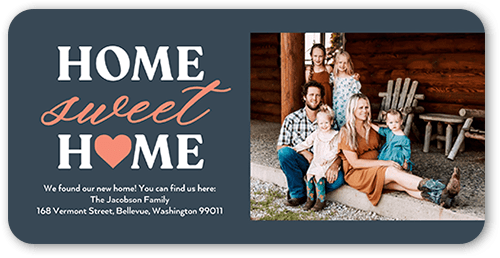 Heartfelt Home Moving Announcement, Rounded Corners